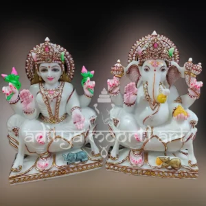 Marble Laxmi Ganesh Statue