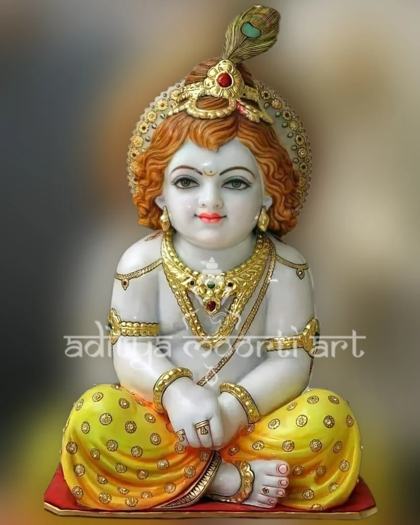 bal gopal marble lord krishna statue