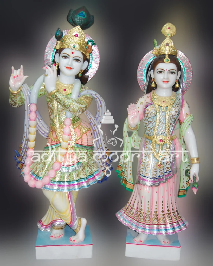 beautiful idols of radha krishna