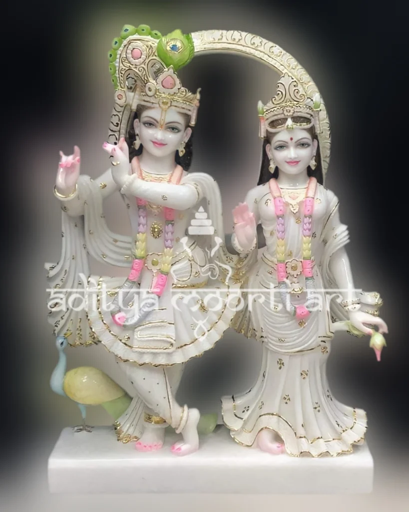 beautiful idols of radha krishna moorti