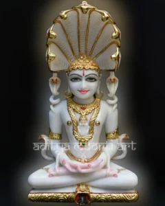 beautiful marble parshwanath swami statue