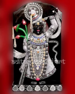 beautiful marble shrinathji statue