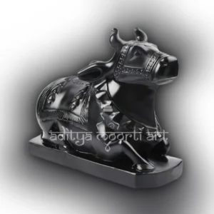 black marble nandi statue
