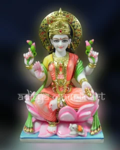 colored marble laxmi maa statue
