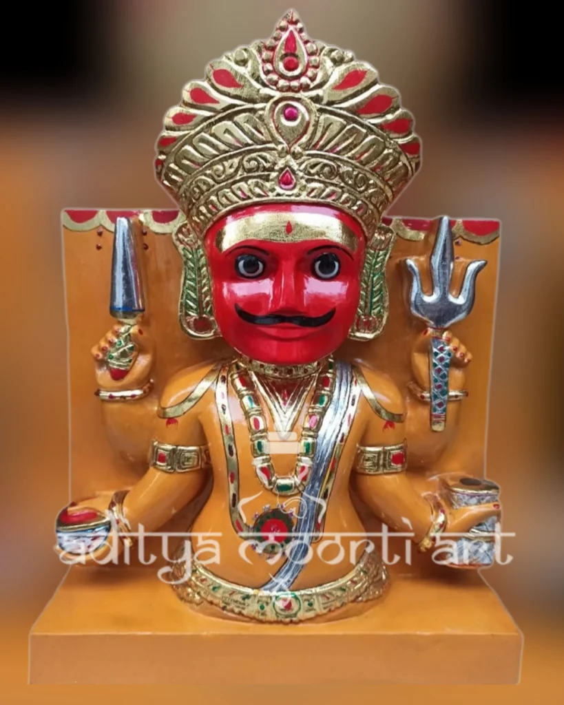 jain nakoda bhairav marble statue