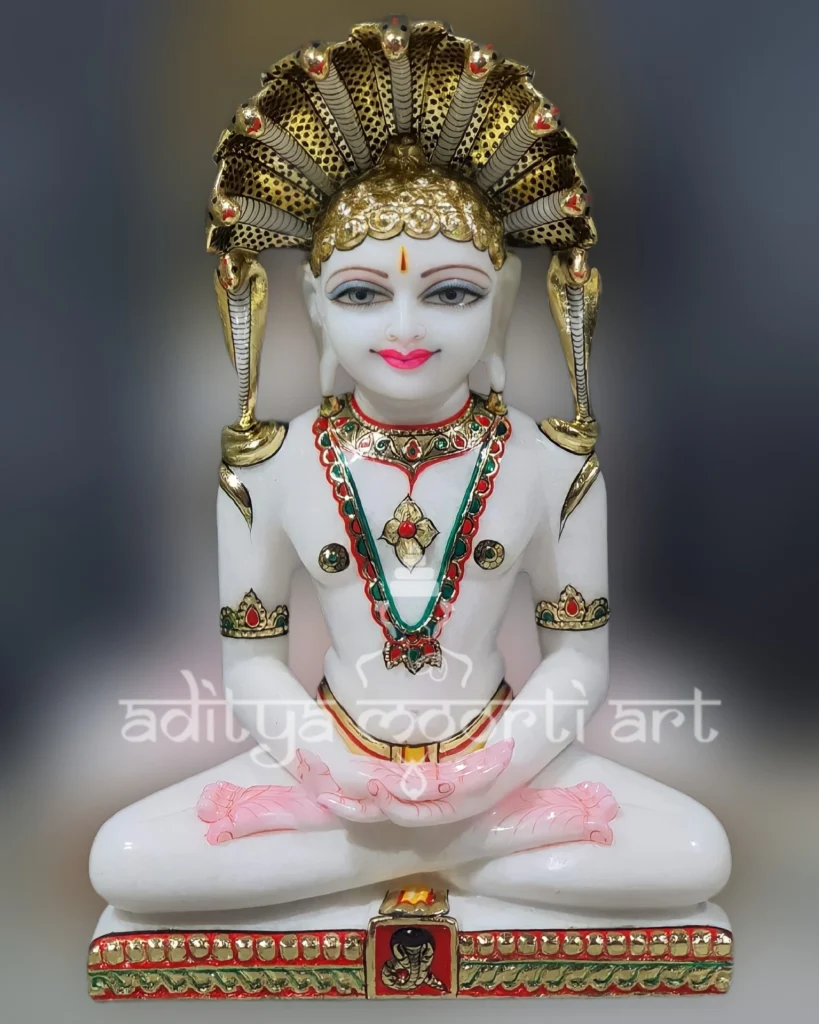 jain parshvanath bhagwan marble statue