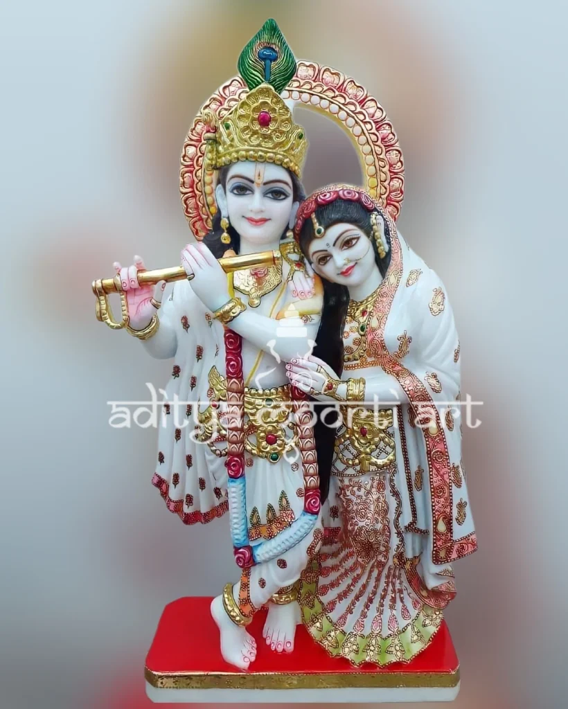 jugal radha krishna statue marble