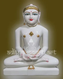 mahavir swami marble statue