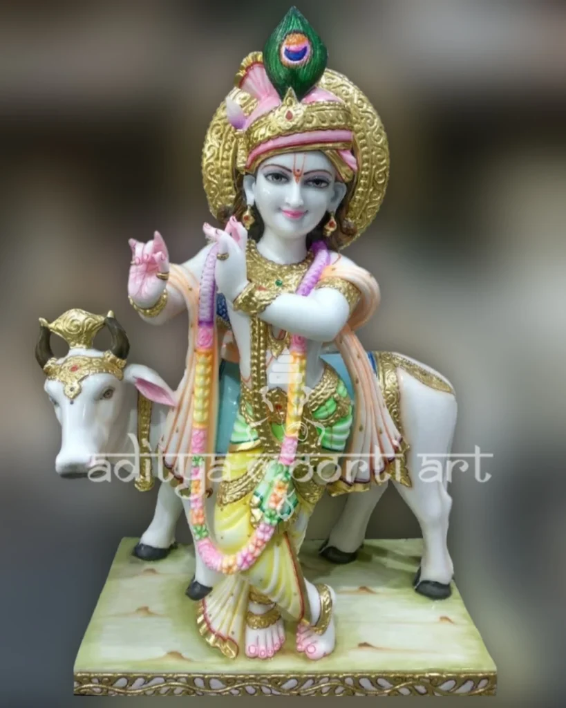 marble Gau Gopal statue