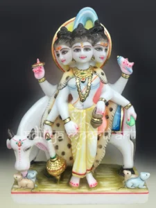 marble dattatreya statue