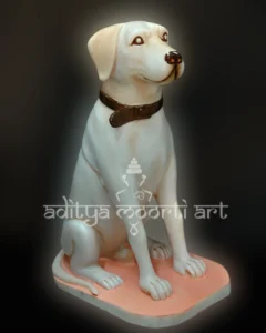 marble dog statue
