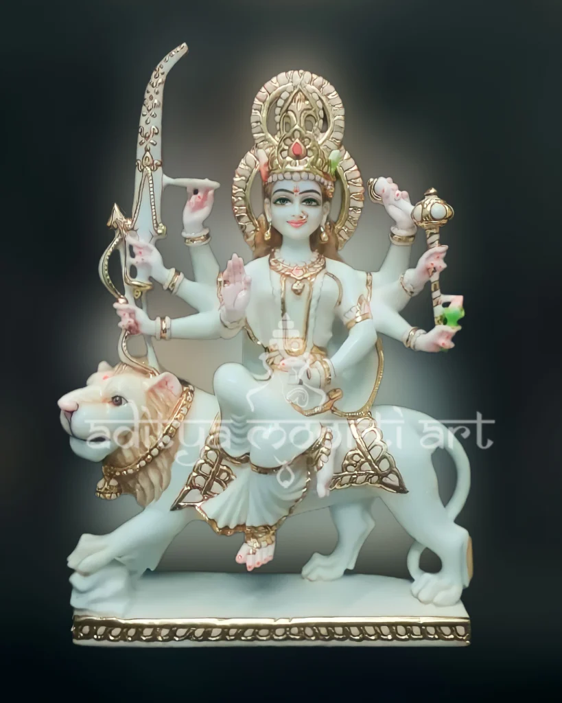 marble durga statue for home