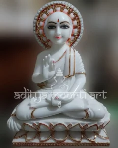 marble gautam swami statue