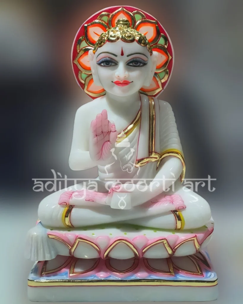 marble gautam swami statue mumbai