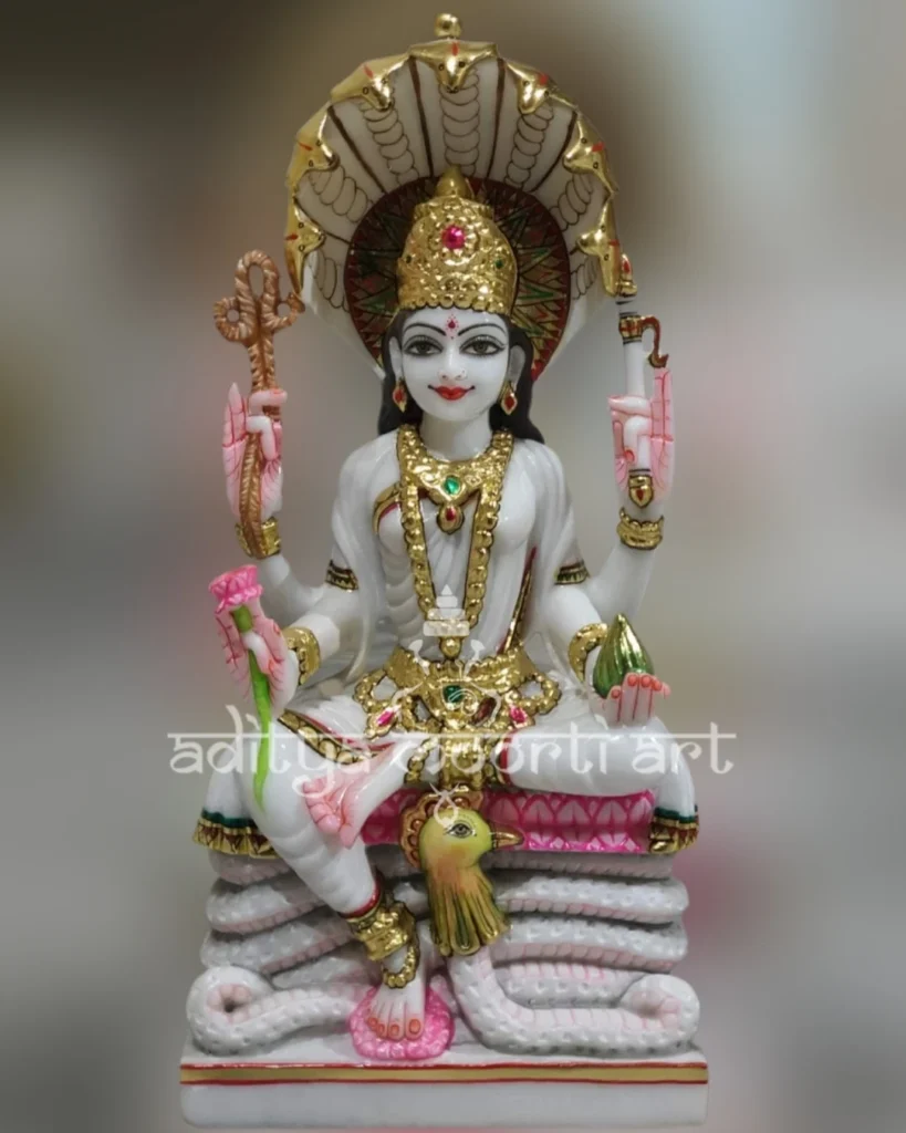 marble jain padmavati mata statue