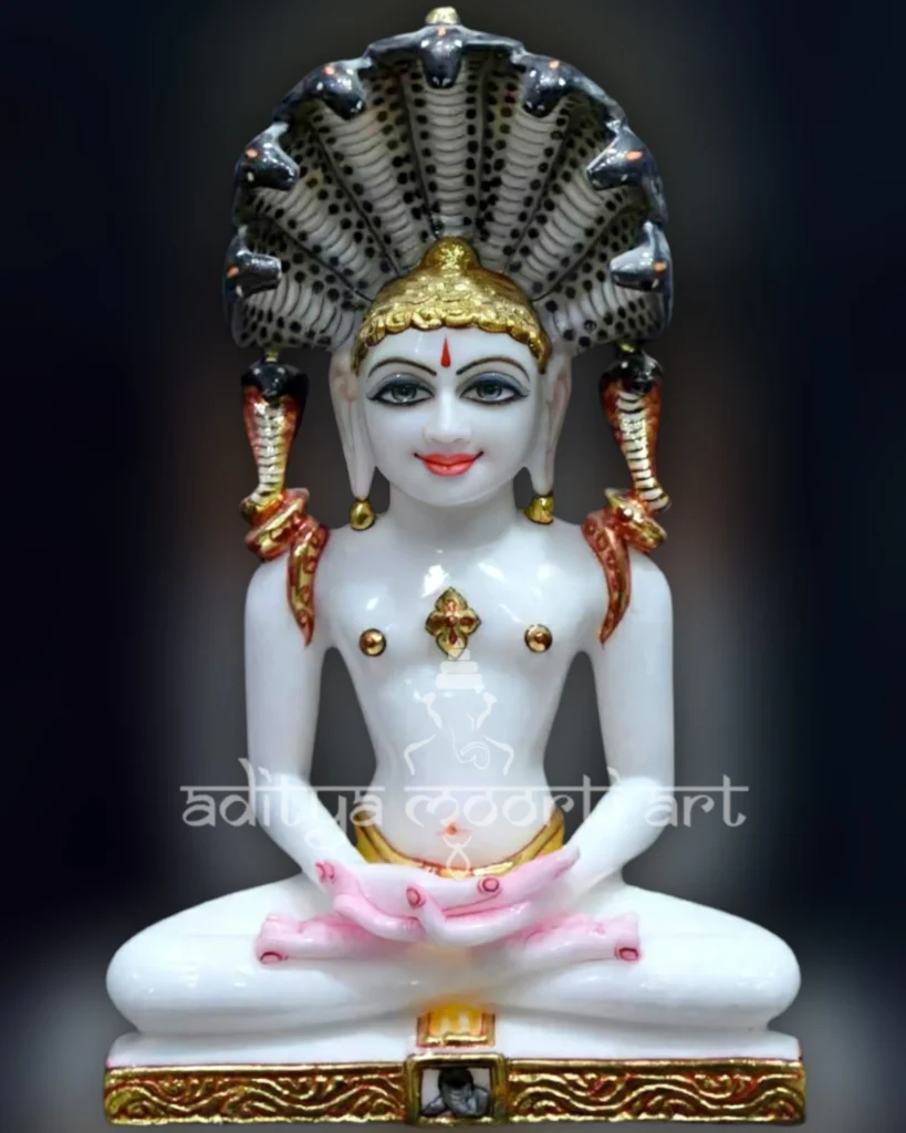 marble jain parshvanath swami bhagwan statue