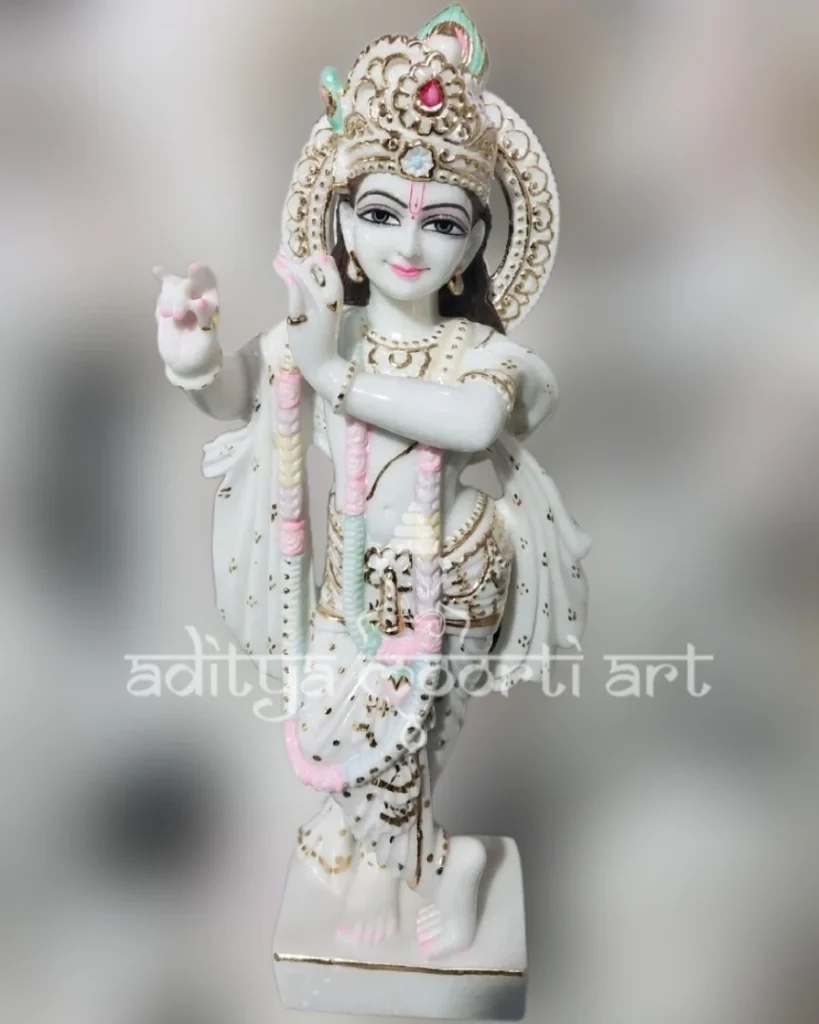 marble krishna statue in singapore