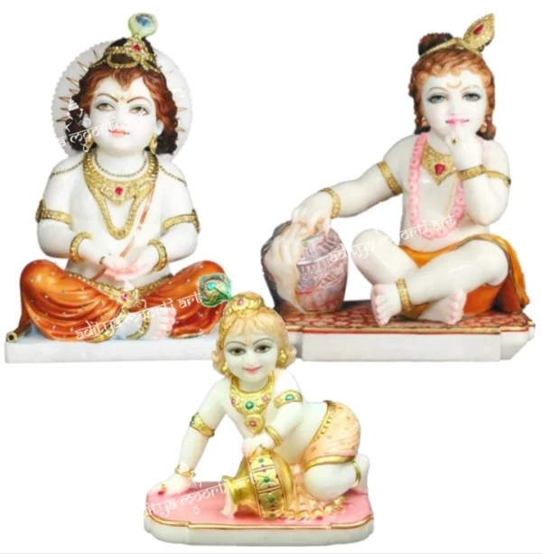 marble laddu gopal statue murti