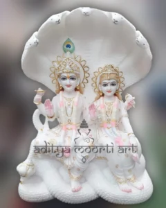 marble laxmi vishnu sculpture