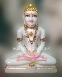 marble mahaveer swami statue