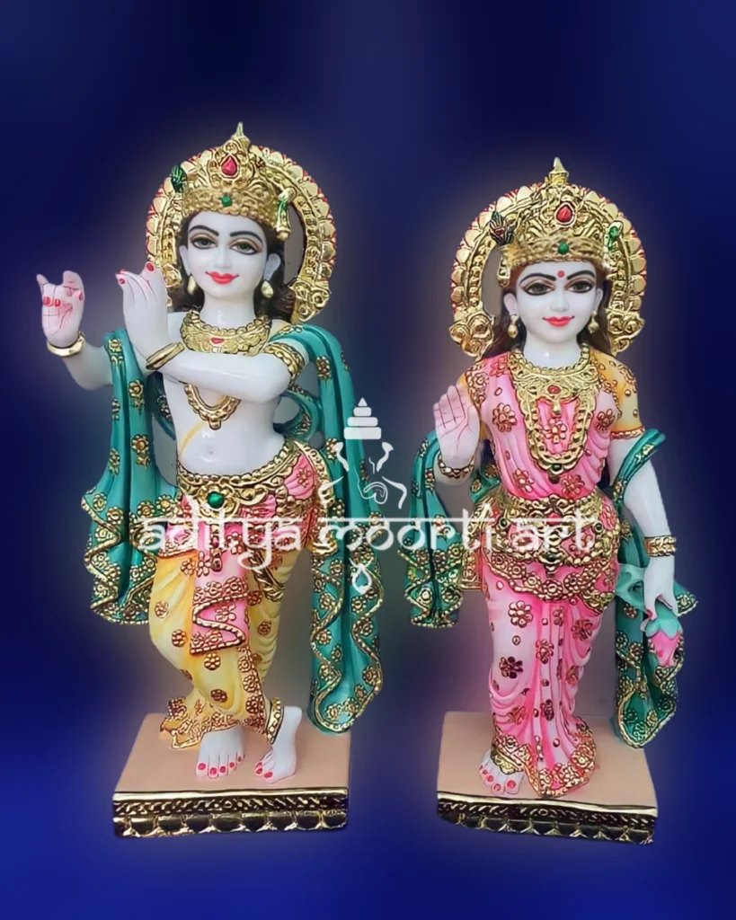 marble radha krishna moorti