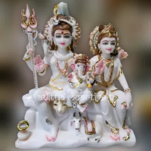 marble shiv parvati idols