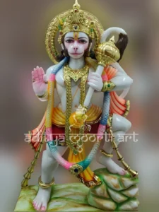 marble standing hanuman statue