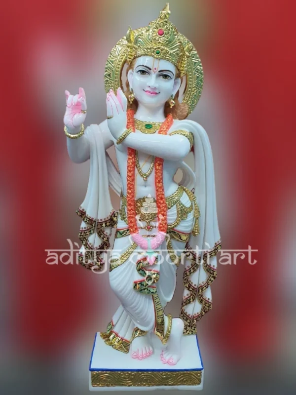 premium quality krishna idol in marble