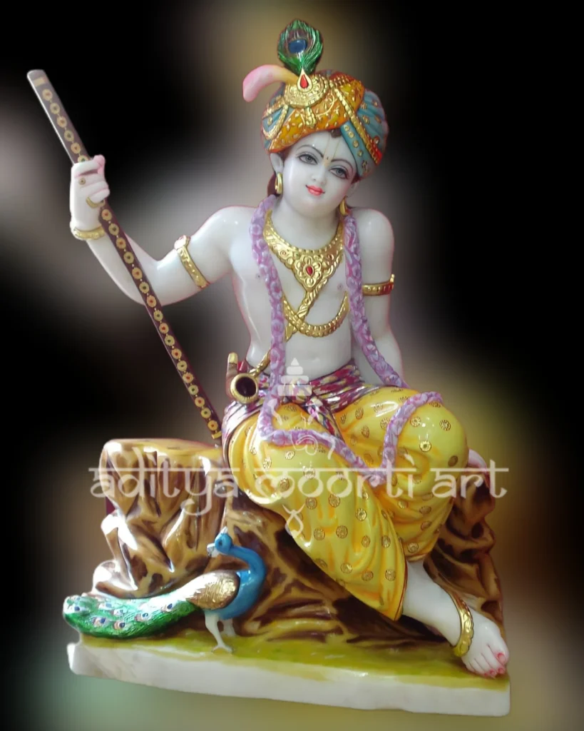 shree Krishna Govinda marble statue