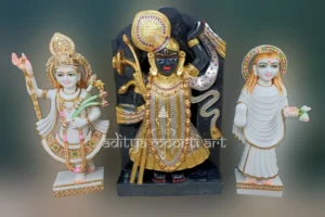 shrinathji yamunaji mahaprabhuji marble statue