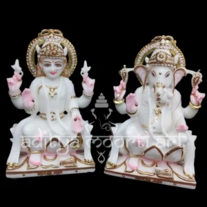 white Marble Laxmi Ganesh Statue