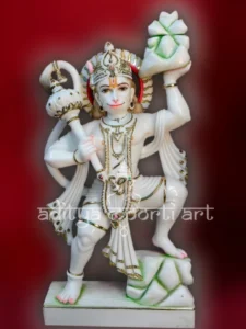 white hanuman marble statue