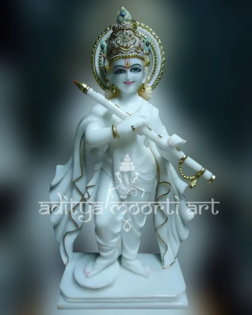 white marble Krishna statue in usa